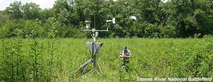 Ozone sampling at Stones River National Battlefield