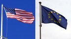 The US and EU flags