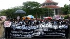 Sri Lanka's lawyers protest against government moves to impeach the country's chief justice