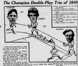 "The Champion Double-Play Trio of 1910" 