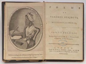 Frontispiece and Title Page, _Poems on Various Subjects, Religious and Moral_, Engraving attributed to Scipio Moorhead, 1773.