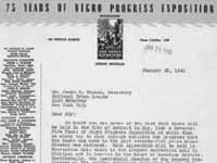 Letter of January 23, 1940 from Snow F. Grigsby, Exposition Director, to Jesse O. Thomas, Secretary of the National Urban League, Inviting the League to Set Up a Booth at the Negro Progress Exposition to be Held in Detroit from May 10 to 19, 1940