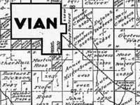 Map showing Vian, Oklahoma, and Surrounding Territory