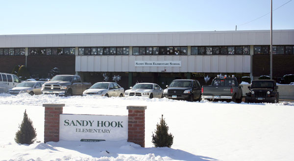 The new Sandy Hook Elementary School on the first day of classes in Monroe, Conn.