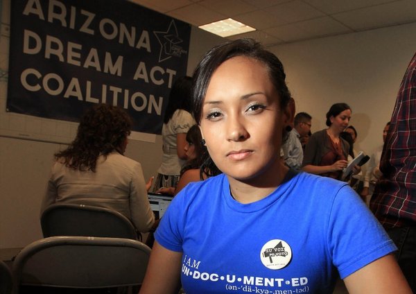 Erika Andiola, an immigration rights activist, spoke out Friday about the arrest in Arizona of her mother and brother by immigration agents. They were released and their case is under review.