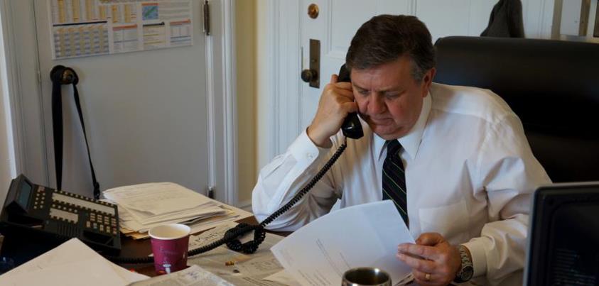 Photo: Pleased to be making phone calls to constituents in Northern Michigan this afternoon.  While in Washington, it’s always refreshing to hear many common sense ideas from citizens in Northern Michigan.