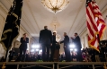 President Obama Shakes Hands with Former Sen. Chuck Hagel