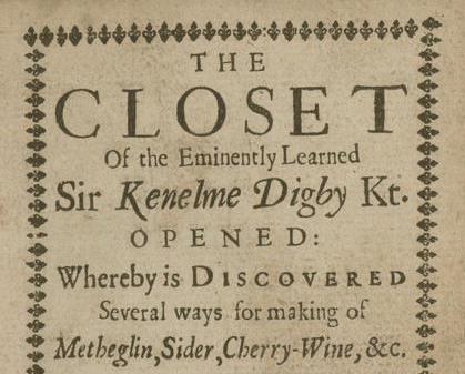 Closet of the eminently learned Sir Kenelme Digby