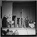 [Portrait of Jack Teagarden, Dick Carey, Louis Armstrong, Bobby Hackett, Peanuts Hucko, Bob Haggart, and Sid Catlett, Town Hall, New York, N.Y., ca. July 1947] (LOC)