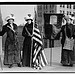 [Suffragettes with flag] (LOC)