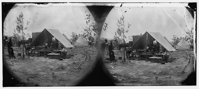 [Petersburg, Virginia]. Photographers resting in camp (LOC)