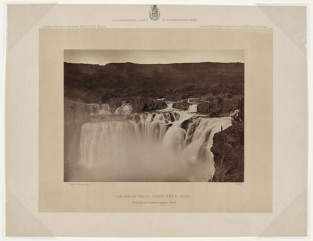 Shoshone Falls, Snake River, Idaho. Full lateral view-on upper level (LOC)