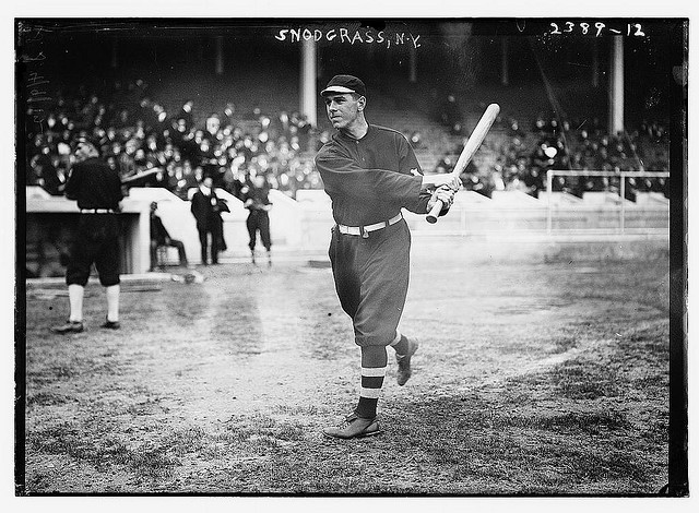 [Fred Snodgrass, New York NL (baseball), at the 1911 World Series] (LOC)