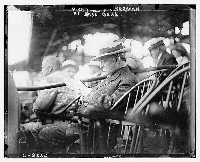 [James S. Sherman, Wm. Taft's Vice President - first Vice President to throw out a ball at a game (baseball)] (LOC)