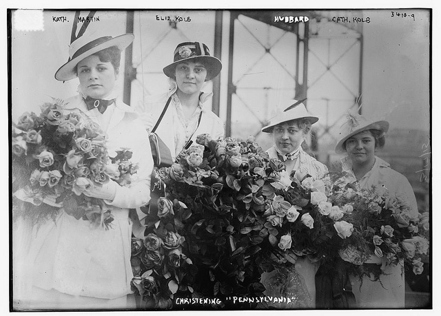 Kath. Martin, Eliz. Kolb.,  Hubbard and Cath. Kolb -- Christening "PENNSYLVANIA" (LOC)