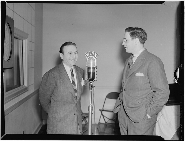 [Portrait of Charlie Spivak and William P. Gottlieb, WINX, Washington, D.C., ca. 1940] (LOC)