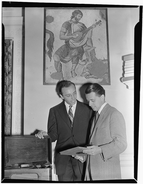 [Portrait of Ahmet M. Ertegun and Nesuhi Ertegun, Turkish Embassy, Washington, D.C., ca. 1940] (LOC)