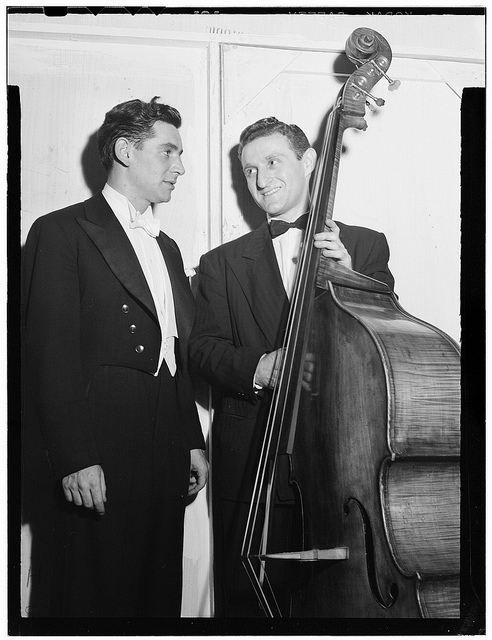 [Portrait of Jack Lesberg and Leonard Bernstein, New York, N.Y., ca. Dec. 1946] (LOC)
