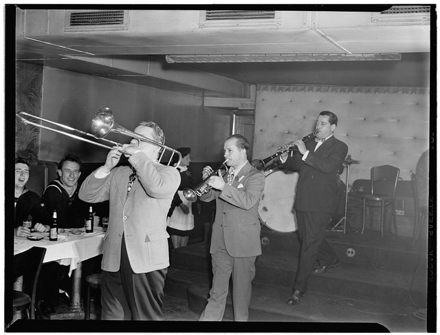 [Portrait of George Brunis and Tony Parenti, Jimmy Ryan's (Club), New York, N.Y., ca. Aug. 1946] (LOC)