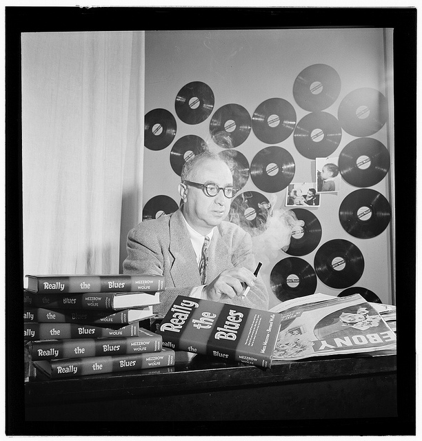 [Portrait of Mezz Mezzrow in his office, New York, N.Y., ca. Nov. 1946] (LOC)