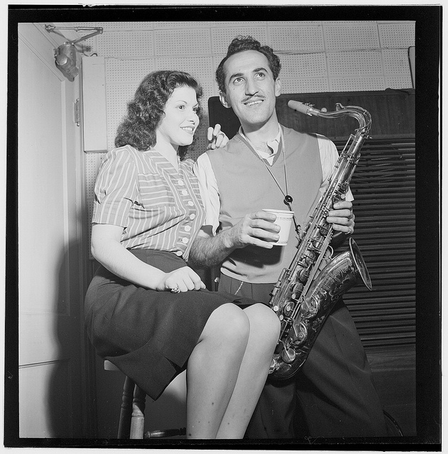 [Portrait of Charlie Ventura and Lilyann Carol, National studio, New York, N.Y., ca. Oct. 1946] (LOC)