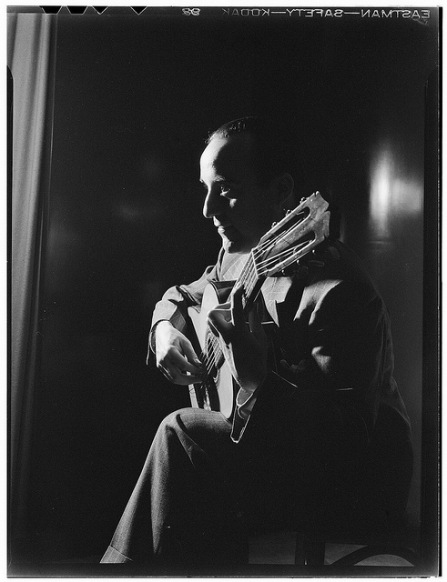 [Portrait of Vincente Gomez, Café Society Uptown(?), New York, N.Y., ca. June 1946] (LOC)