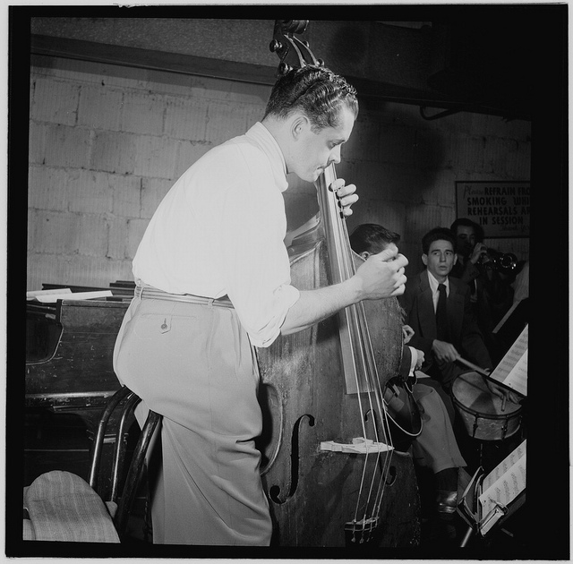 [Portrait of Eddie Safranski and Shelly Manne, New York, N.Y.(?), ca. Jan. 1947] (LOC)