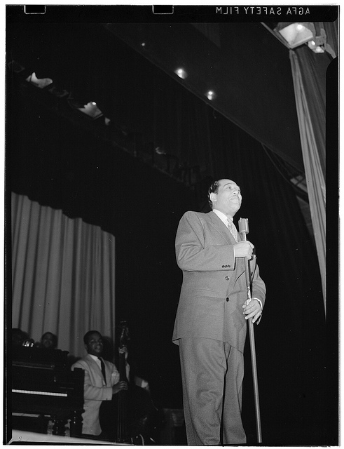 [Portrait of Duke Ellington and Junior Raglin, Howard Theater(?), Washington, D.C., between 1938 and 1948] (LOC)