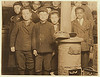 5:00 A.M. Sunday May 8th, 1910. Starting out with papers from McIntyres Branch. Chestnut & 16th Sts.,.  Location: St. Louis, Missouri. (LOC) by The Library of Congress