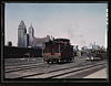 General view of part of the south Water street freight depot of the Illinois Central Railroad, Chicago, Ill. A C and O R.R. caboose. the C and O is one of the railroads that lease terminal facilities from the I.C.R.R  (LOC) by The Library of Congress