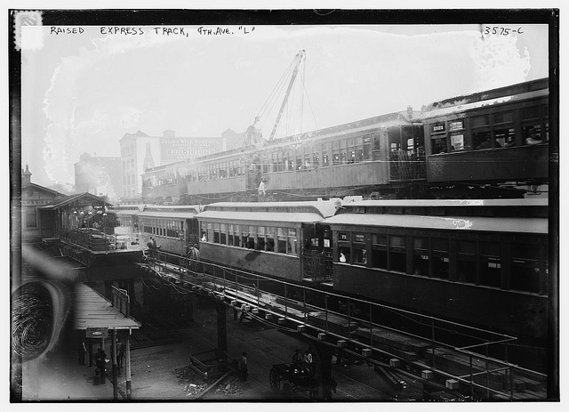 Raised express track, 9th Ave. "L"  (LOC)