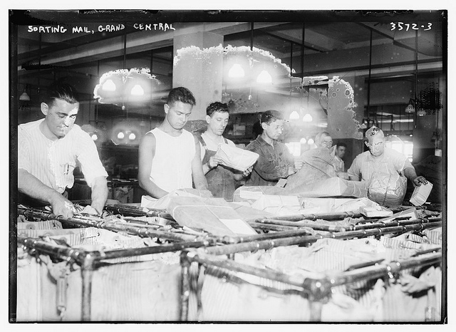Sorting Mail, Grand Central  (LOC)
