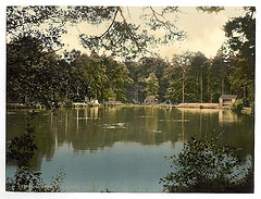 [Royal Military College, bathing lake, Sandhurst, Camberley, England]  (LOC)