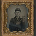 [Unidentified young soldier in Union uniform with bayoneted musket] (LOC)