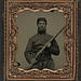 [Unidentified soldier in Union uniform with musket] (LOC)