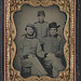 [Three unidentified soldiers in Confederate artillerymen uniforms] (LOC)