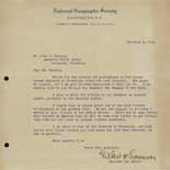 Letter from Gilbert H. Grosvenor to John D. Whiting, November 9, 1915.