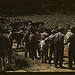 Mountaineers and farmers trading mules and horses on "Jockey St.," near the Court House, Campton, Wolfe County, Ky.  (LOC)