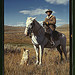 Shepherd with his horse and dog on Gravelly Range, Madison County, Montana  (LOC)