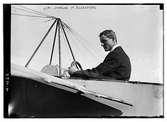 J.M. Johnson in Bleriotype [plane]  (LOC)