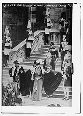 King and Queen leaving St. George's Chapel  (LOC)