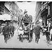 London strike. Truck under police protection (LOC)