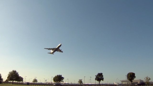 Plane taking off at Heathrow