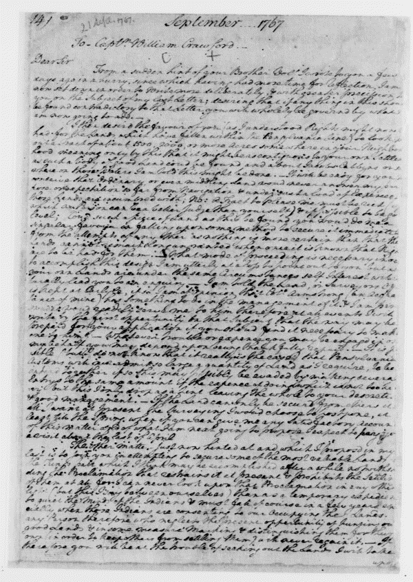 Image 14 of 256, George Washington to William Crawford, September 2