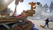 Photo Gallery: La Ca&ntilde;ada residents visit the Dino-Soar float at Memorial Park 