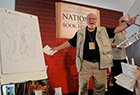 Norton Juster with a drawing