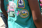 Girl Scout shows off new National Book Festival patch