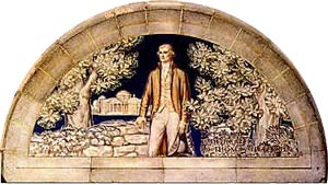 Mural of Thomas Jefferson in the 
Science and Business Reading Room