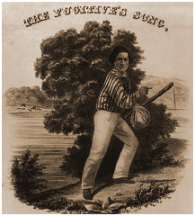 picture - A sheet music cover illustrated with a portrait of prominent black abolitionist Frederick Douglass as a runaway slave. 