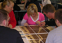 Rockford College pre-service teachers collaborate on a primary source-based activity.